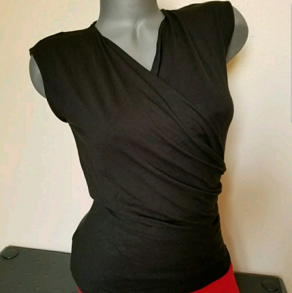 Ann Taylor Fashion Sleeveless Black Top Blouse XS